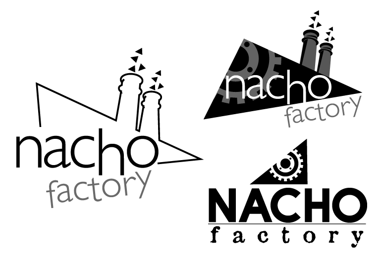 Logo exploration for the Nacho Factory Restaurant Concept